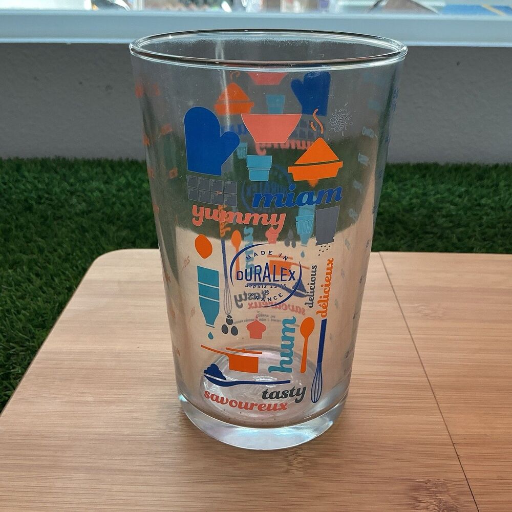 Duralex France 2 Cup Measuring Glass 500ml Kitchen Utensil Graphic Tumbler